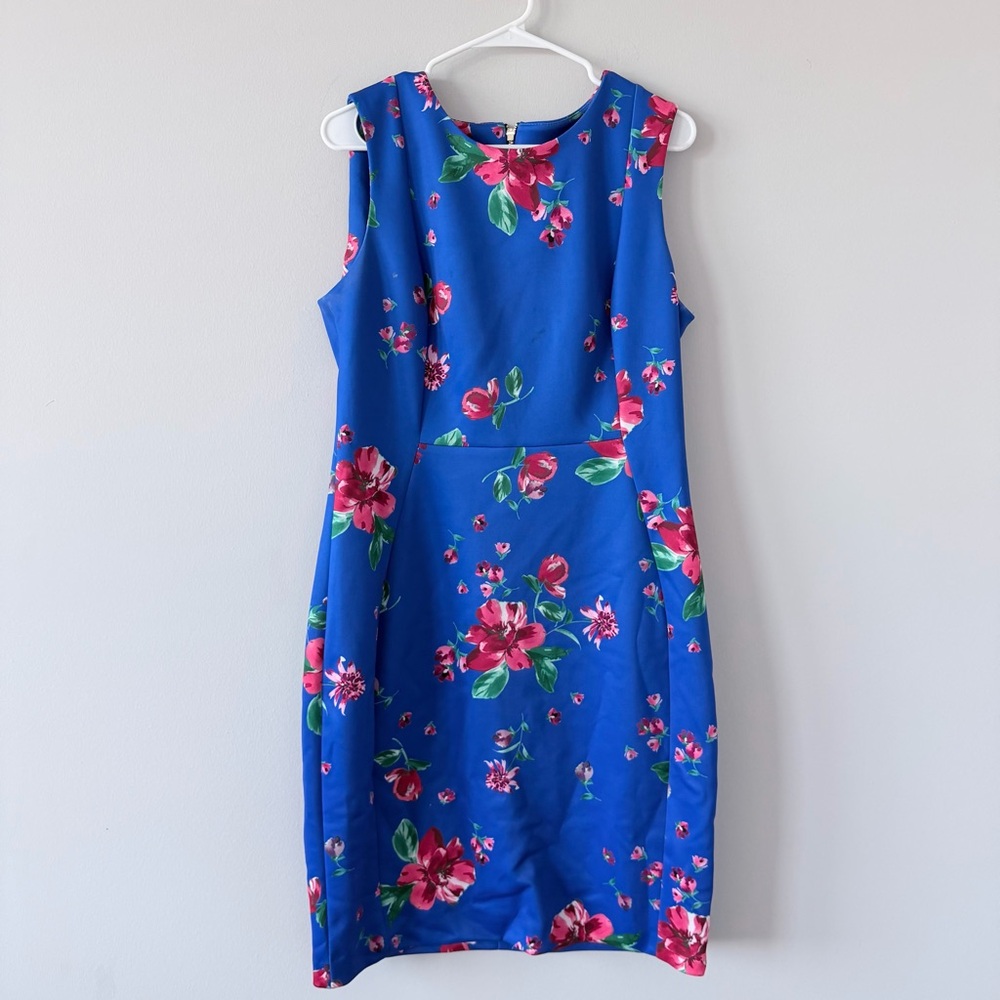 Calvin Klein Blue Floral Midi Dress